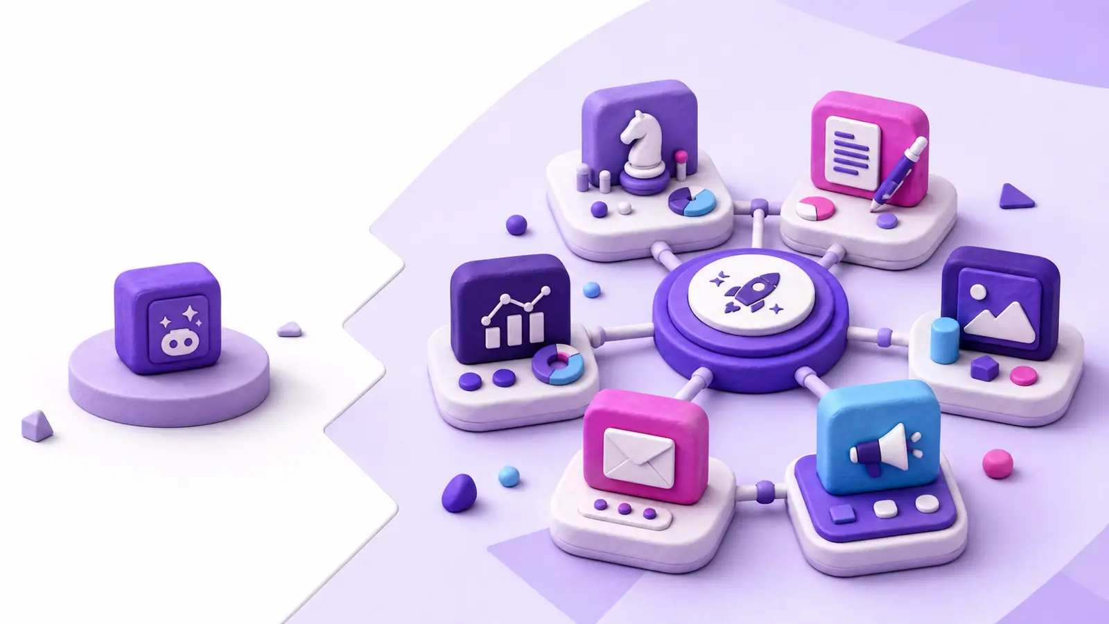 A single clay AI tool compared with a connected marketing team