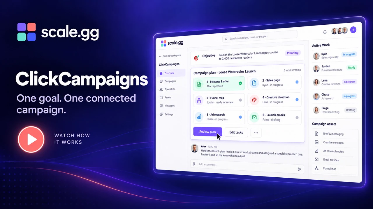 ClickCampaigns product video: one goal, one connected campaign